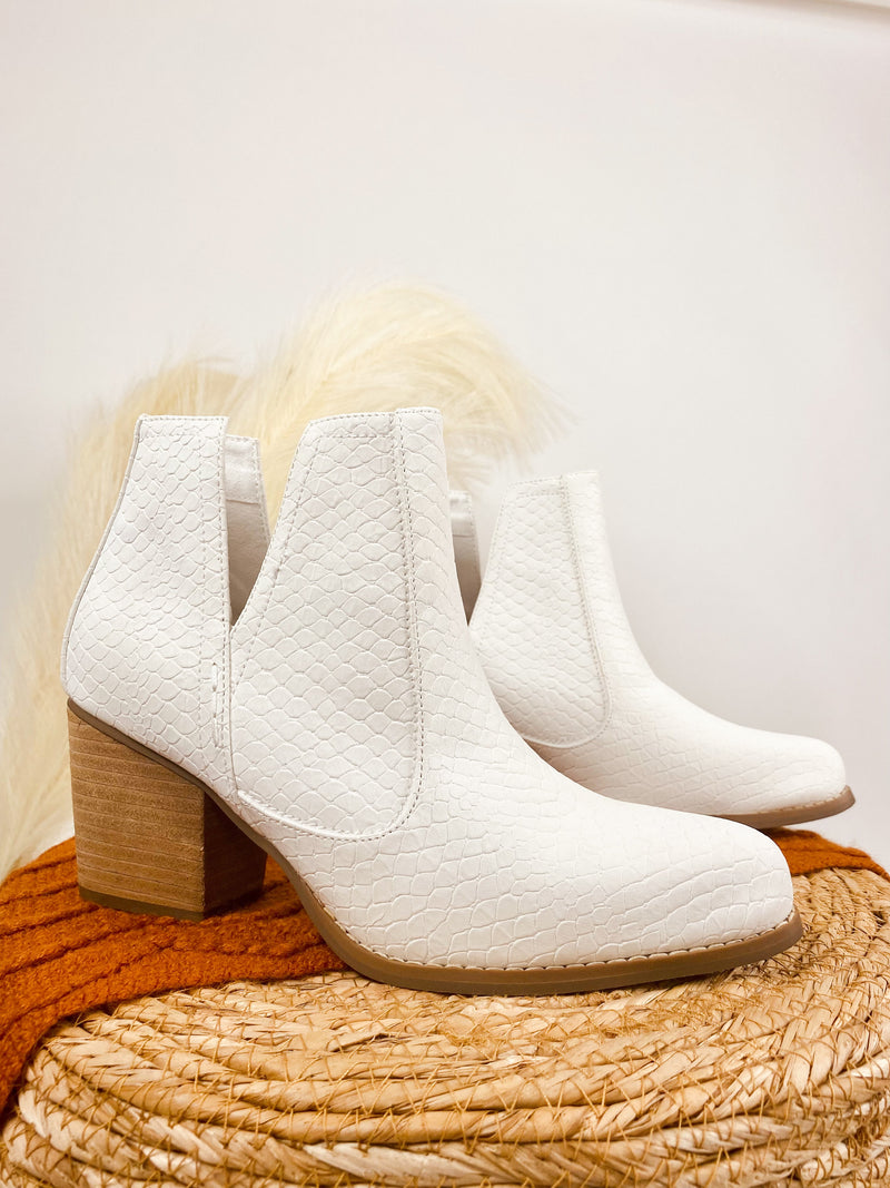 Not Rated Tarim Booties in White